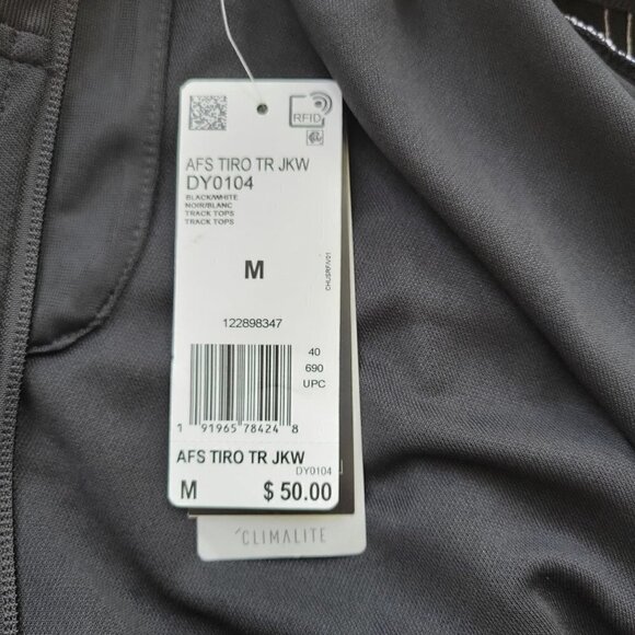 Adidas Women's Stripped Climate Track Black Jacket Size M - Picture 9 of 11